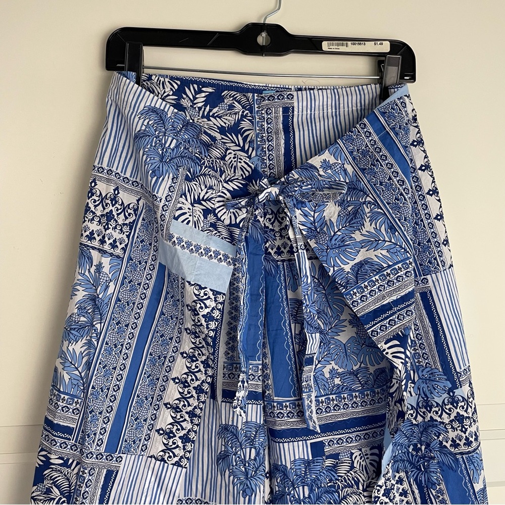 J. Mclaughlin Wide Leg Patchwork Print Palazzo Pa… - image 5